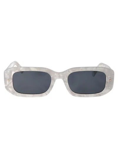 Chiara Ferragni Sunglasses In 7apir Pearled White
