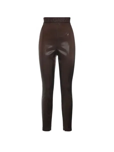 Dolce & Gabbana Leggings In Brown