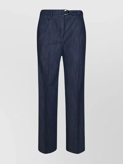 Incotex Anja Wide Chambre Pants In Light Blue