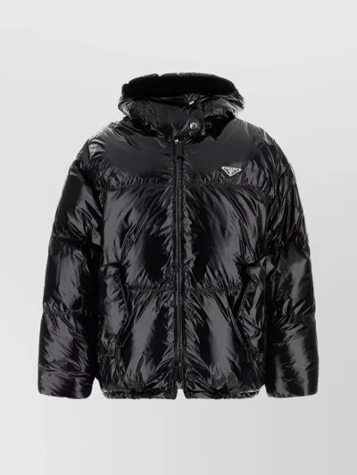 Prada Woman Black Re-nylon Padded Jacket