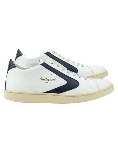 Pre-owned Valsport Low Shoes Tournament Casual Sneaker Leather White/blue Man