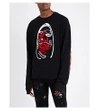 Haculla Face-embroidered Cotton Sweatshirt In Black