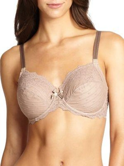 Gucci Women's Rive Gauche Three-part Cup Bra In Hazelnut