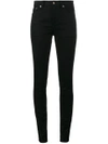 SAINT LAURENT BLACK ORIGINAL MID RISE SKINNY JEANS,480675Y869L12313157