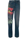 VIVIENNE WESTWOOD ANGLOMANIA GRAPHIC PRINTED JEANS,6607682918712290714