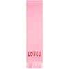 GUCCI Pink Cashmere 'Loved' Scarf,481318 3G334