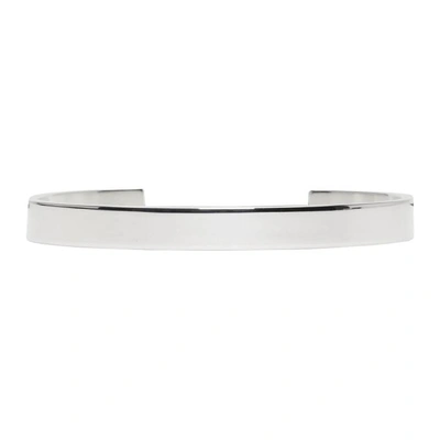 Le Gramme Silver Polished 'le 21 Grammes' Ribbon Bracelet