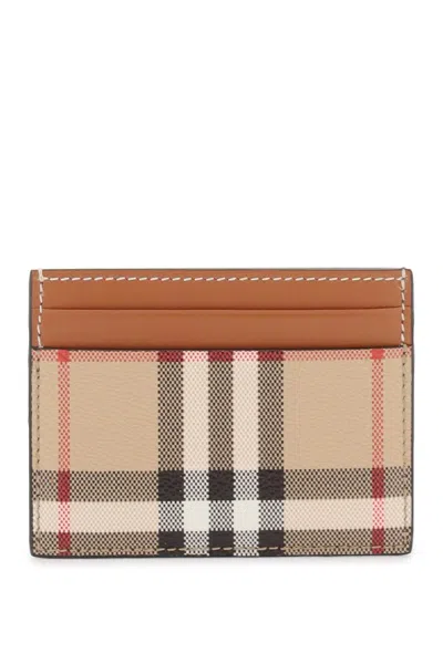 Burberry Card Holder With Tartan Pattern Women In Multicolor