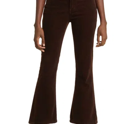 Frame Le Crop Mini Boot Corduroy Pant In Espresso In Brown