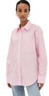 Alexander Wang Boyfriend Cotton Shirt In Light Pink
