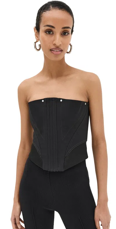 Dion Lee Construct Femme Strapless Corset Top In Black