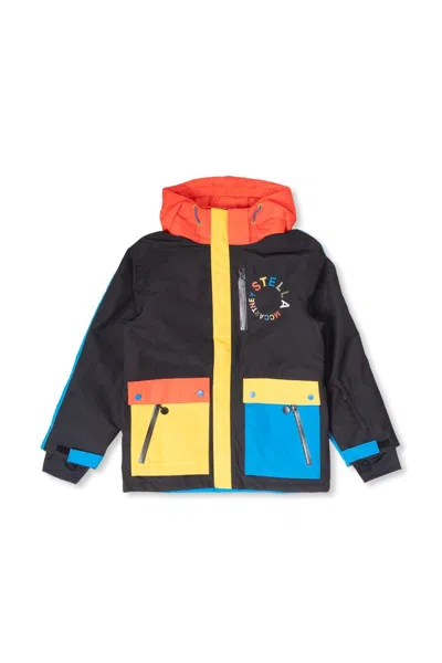 Stella Mccartney Kids' Recycled Nylon Puffer Ski Jacket In Blue