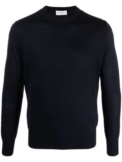 Ballantyne Round Neck Pullover Clothing In Blue