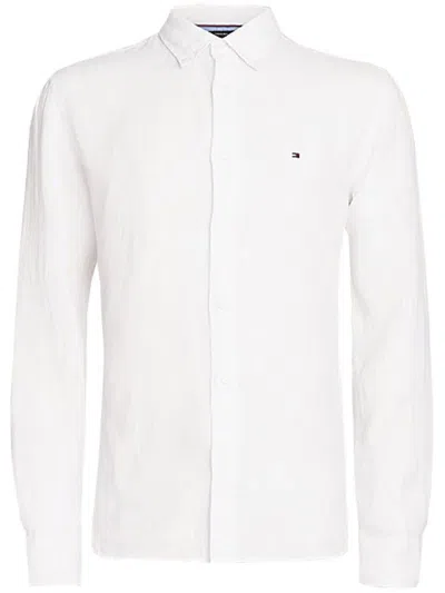 Tommy Hilfiger Pigment Dyed Li Solid Rf Shirt Clothing In White