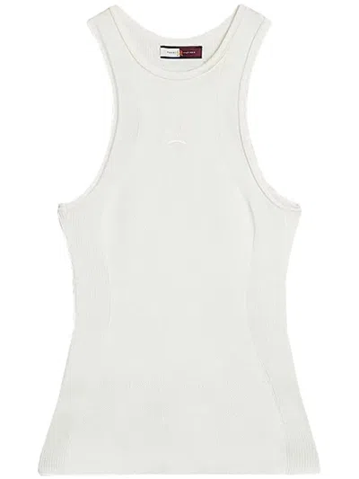 Tommy Hilfiger Thc Cc Global Stp Tank Swtr Clothing In White