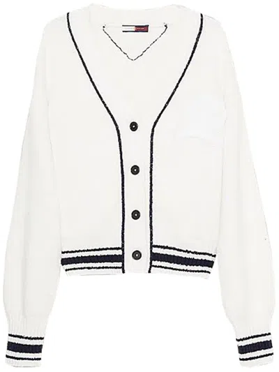 Tommy Hilfiger Thc Cc Letterman Cardigan Clothing In White