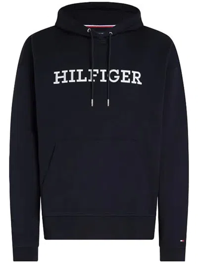 Tommy Hilfiger Wcc Monotype Embro Hoody Clothing In Blue