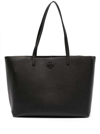 Tory Burch Black Leather Tote Bag