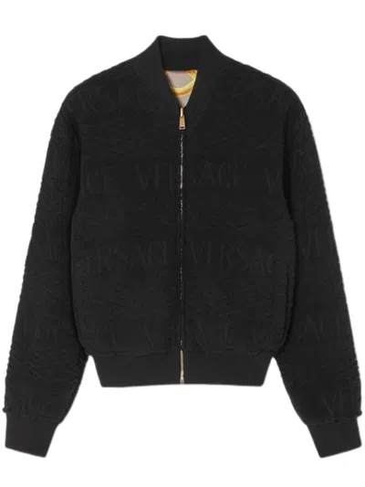 Versace Knit Outwerwear Clothing In Black