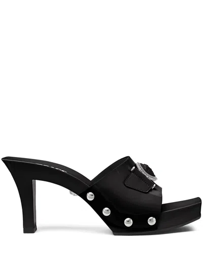 Versace Paint Shoes In Black