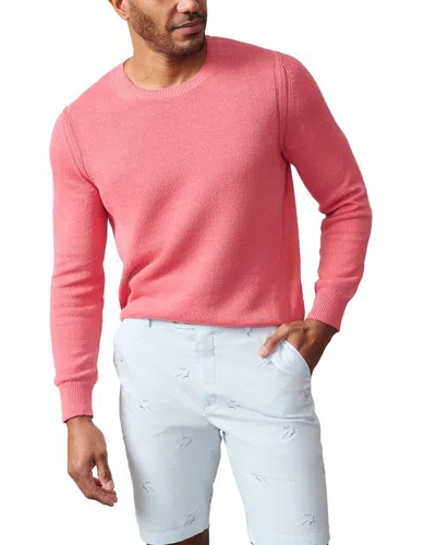 J.mclaughlin Solid Rodrick Linen-blend Sweater In Red