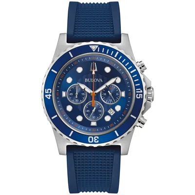 Bulova Men's 42mm Blue Quartz Watch 96k108
