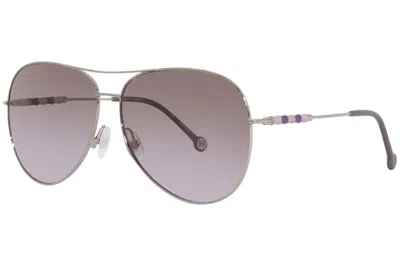 Carolina Herrera Women's 64mm Light Aviator Sunglasses Ch0034s-03yg-qr In Brown / Gold / Violet