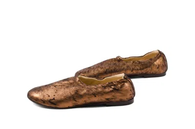 Blublonc Ceecee Slipper Shoe In Bronze In Brown