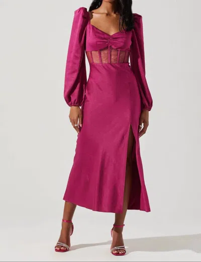 Astr Gianna Dress In Fuchsia In Pink