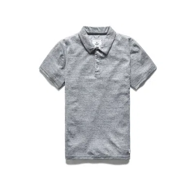 Reigning Champ Solotex Mesh Polo In Heather Grey
