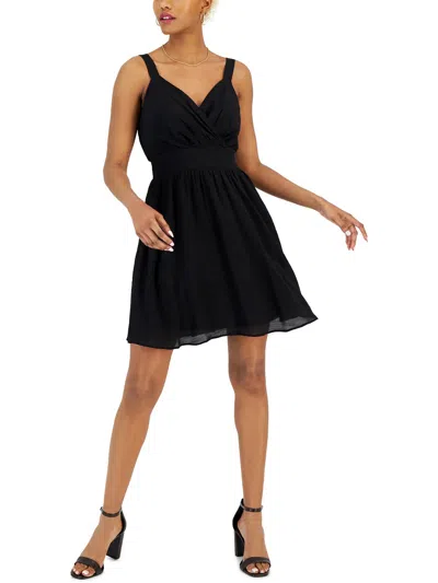 Inc Womens Party Above-knee Fit & Flare Dress In Black