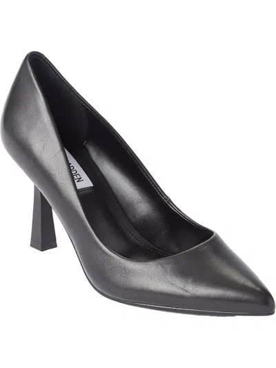 Steve Madden Salza Womens Leather Pointed Toe Pumps In Black