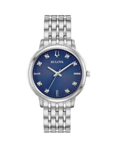 Bulova Women's 32mm Silver Tone Quartz Watch 96p206
