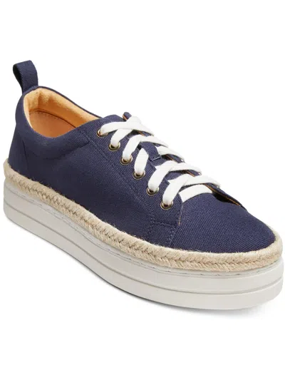 Jack Rogers Mia Womens Canvas Lace-up Casual And Fashion Sneakers In Blue