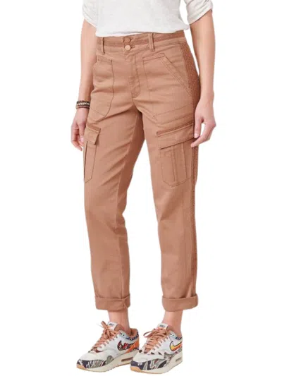 Democracy Women's High Rise Utility Jean In Brown Brown In Pink