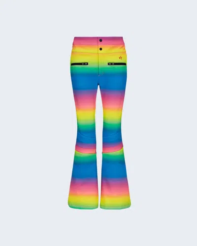 Perfect Moment Aurora High Waist Flare Pant In Gradient Rainbow In Multi