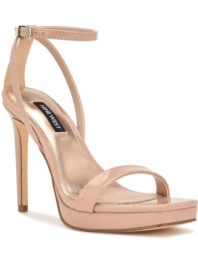 Nine West Zilo 3 Womens Patent Strappy Ankle Strap In Multi