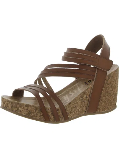 Blowfish Womens Faux Leather Ankle Strap Strappy Sandals In Brown