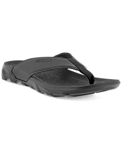 Ecco Mx Flipsider Leather Sandal In Black