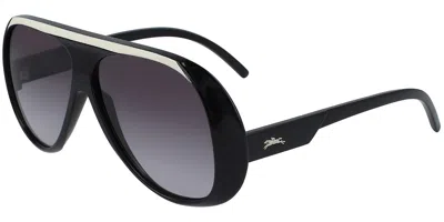 Longchamp Women's 59 Mm Black Sunglasses Lo664s-001