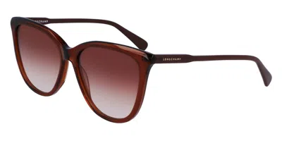 Longchamp Women's 56 Mm Brown Sunglasses Lo718s-201