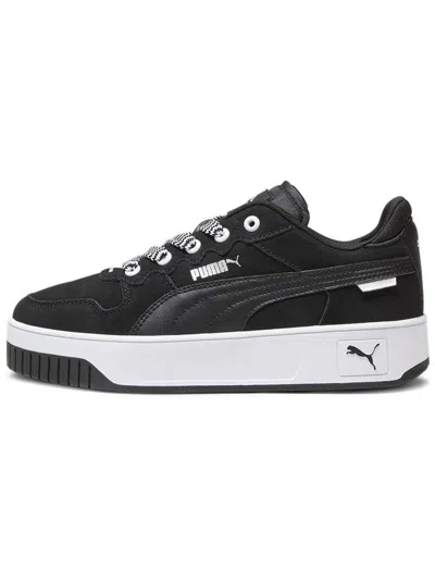 Puma Caroline Street Thick Laces Womens Suede Platform Skate Shoes In Multi