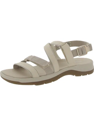 Rockport Trail Tech Multi Womens Faux Leather Srappy Slingback Sandals In White