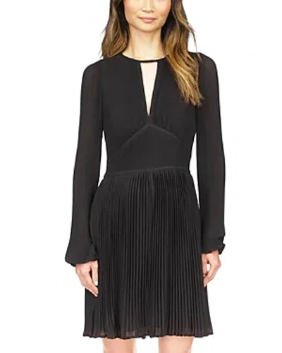Michael Kors Michael  Women's Pleated Mini Dress, Regular & Petite In Black