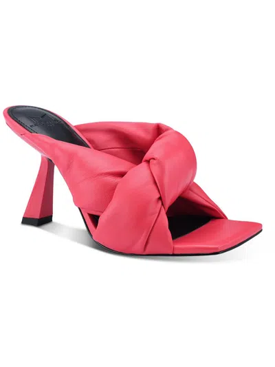 Marc Fisher Ltd Dellian Womens Leather Slip On Slide Sandals In Pink