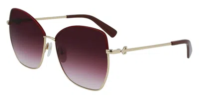 Longchamp Women's 60 Mm Gold Sunglasses Lo156sl-722