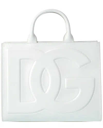 Dolce & Gabbana Dg Daily Shopper Medium Tote Bag In White