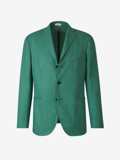 Boglioli Linea Textured Blazer In Green