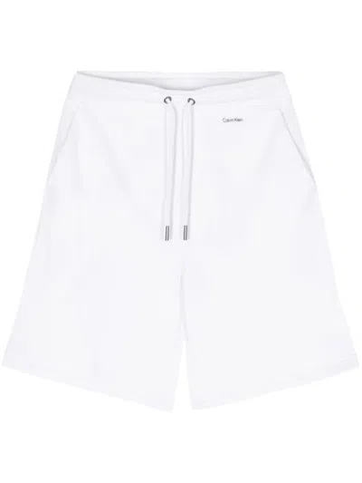 Calvin Klein Nano Logo Cot Modal Sweatshorts Clothing In White