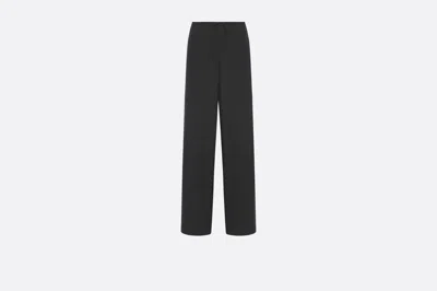 Dior Christian  Cotton-silk Poplin Flared Trousers Clothing In Black